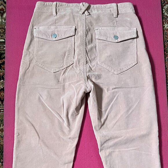 DRIFTWOOD Petal Pink "Palmer" Hi Rise Retro Corduroy Ankle Pants Sz 28 - Picture 5 of 10